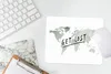 MuchoWow® Mauspad Mousepad Weltkarte - Grau - Weiß 23x19 cm Produktbild-Vorschau 5