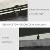 Outsunny 4 Seitenteile für 3x3 m Pavillon mit Haken Produktbild-Vorschau 6