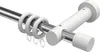 Interdeco Gardinenstange / Vorhangstange Chrom / Weiß, Typ Produktbild-Vorschau 1