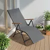 COSTWAY - 1 transat pliable, chaise longue avec dossier Voir les images du produit 2