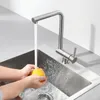 AICA Wasserhahn Faltbare 360° Drehbare Silber Küchenarmatur Produktbild-Vorschau 7