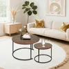 Lot de 2 tables basses : table basse, table d'appoint, Ø 70 Voir les images du produit 6