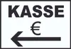 Kasse links Schild A0 (841x1189mm) Produktbild-Vorschau 1