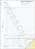 A blank form for recording reports or daily work logs. Produktbild-Vorschau