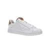 A white K-Swiss sneaker with brown accents. Produktbild-Vorschau