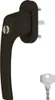 Alu Fenstergriff in Braun RAL 8019 abschließbar - Produktbild-Vorschau 2