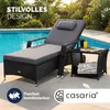 CASARIA® Sonnenliege mit Rollen 7cm Auflage Extra Breit Produktbild-Vorschau 6