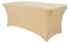 A beige rectangular tablecloth stretched over a table. Produktbild-Vorschau