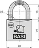 BASI - Vorhangschloss - SET - 24x VHS 630 - 20 mm - Produktbild-Vorschau 3