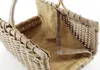Kobolo Holztrage eckig aus Rattan mit Jutefutter Produktbild-Vorschau 4