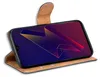 A flip case for a smartphone is shown open, displaying the phone's screen. Produktbild-Vorschau