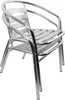 Two stacked aluminum bistro chairs on a white background. Anteprima dell’immagine prodotto