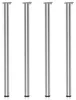 Wiltec Edelstahl Tischbein 4er Set Möbelfuss Verstellbar Produktbild-Vorschau 1