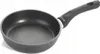 A black frying pan with a black handle is shown against a white background. Podgląd zdjęcia produktu