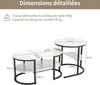 ProximaX 2er Set Kaffeetisch, Kombinierbarer Couchtisch mit Produktbild-Vorschau 7