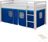 Homestyle4u podkrovná posteľ 90x200 s lamelovým rámom Náhľad obrázku produktu 11