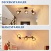 ZMH LED plafondspot met 3 lampen, zwart, E14, metalen Productafbeelding-voorbeeld 5