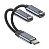 A USB-C splitter adapter with two USB-C ports and one USB-C connector. Produktbild-Vorschau