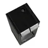 A top-down view of a black grow tent with silver accents, set against a white background. Produktbild-Vorschau