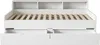 Massivholzbett mit Lattenrost, Schubladen und Regal (90x200 Produktbild-Vorschau 8
