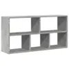 A concrete gray shelving unit with six compartments, presented against a white background. Náhled obrázku produktu