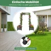 COSTWAY Blumenkasten, 2 in 1 Rosenbogen mit Rankgitter, Produktbild-Vorschau 5