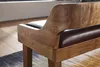 WOHNLING Sitzbank Echtleder / Massivholz Bank 108x63x43 cm Produktbild-Vorschau 5