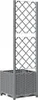 vidaXL Fioriera con traliccio Grigio chiaro 40x40x136 cm PP Anteprima dell’immagine prodotto 4