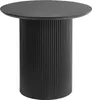 BELIANI Beistelltisch Schwarz MDF-Platte Metallfuß ø 50 cm Produktbild-Vorschau 1