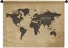 MuchoWow® Wandteppich Wandbehang Weltkarte - Retro - Braun Produktbild-Vorschau 1