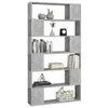 vidaXL Bücherregal Raumteiler Betongrau 100x24x188 cm Produktbild-Vorschau 4