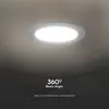A ceiling light fixture is shown on a ceiling, with text overlays describing its features. Náhled obrázku produktu