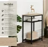 Table d’appoint YORK 45,5x36x75,5cm - Bois clair Voir les images du produit 2