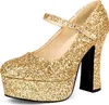 Plateau Schuhe glitter-gold Schuhgröße: 37 Produktbild-Vorschau 3