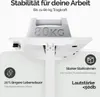 CASARIA® Höhenverstellbarer Schreibtisch 140cm Weiß Gestell Produktbild-Vorschau 4