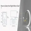 WISFOR LED Badspiegel Rund 80 cm, Badezimmerspiegel mit Produktbild-Vorschau 14