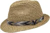 Chillouts knautschbarer Trilby Sommerhut mit Muster-Band in braun