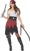 A woman dressed in a pirate costume, holding a toy pistol and a toy sword. Anteprima dell’immagine prodotto