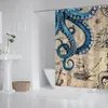 Rideau de douche imperméable Océan Pieuvre Pirate Carte au Voir les images du produit 3