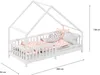 Hausbett CORA 90x200 cm, Weiß - Kinderbett mit Produktbild-Vorschau 8