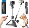 Selfie-Stick mit Bluetooth-Fernbedienung 3 in 1 schwarze Produktbild-Vorschau 1