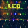 A net of colorful LED lights against a dark, textured background. Voir les images du produit