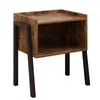 A product shot of a rustic nightstand on a white background. Podgląd zdjęcia produktu