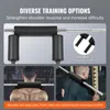 Collage of images showing a barbell pad and its use by a person. Produktbild-Vorschau