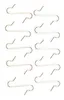 A collection of gold-colored S-hooks arranged in two columns on a white background. Náhľad obrázku produktu