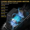 Akku-Rasentrimmer 1200W 16800 RPM Bürstenloser, Produktbild-Vorschau 8