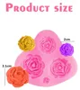4 Stücke 3D Silikonform Blumen, Mini Rosen Silikonform Produktbild-Vorschau 4