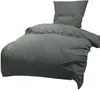 Bettwäsche 155x220 Set Mikrofaser Velours Karo Kariert Grau Produktbild-Vorschau 1
