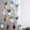 Mini-Keramikvase, Kühlschrankmagnet, für Zuhause, Büro, Produktbild-Vorschau 2