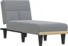 vidaXL Chaise Longue Light Grey Fabric Náhled obrázku produktu 1